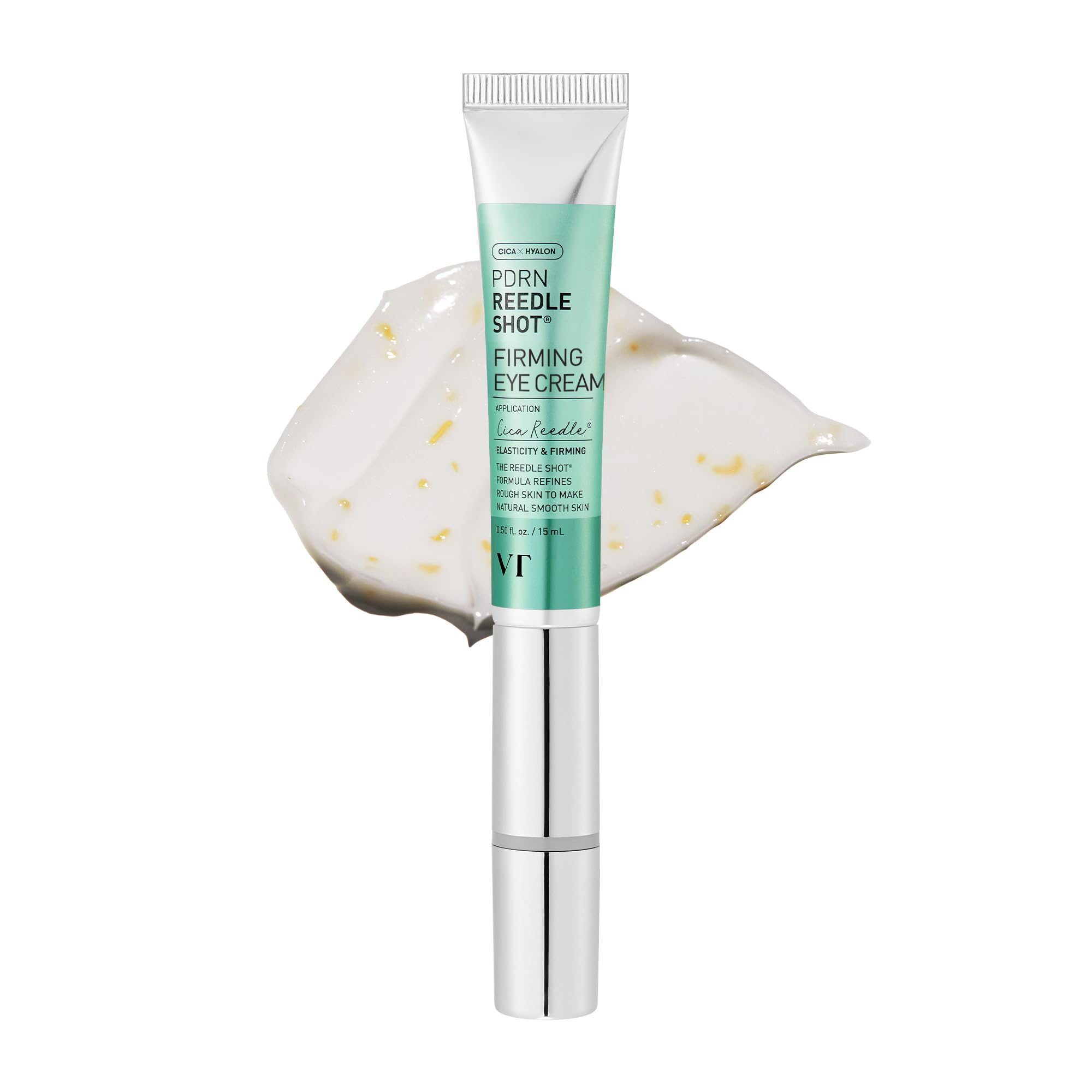 VT COSMETICS Reedle Shot Firming Eye Cream, 0.51 fl oz/15ml | 9-Peptide Complex, Bakuchiol & Hyaluronic Acid, Vibrating Metal Applicator for Puffiness, Fine Lines & Wrinkles