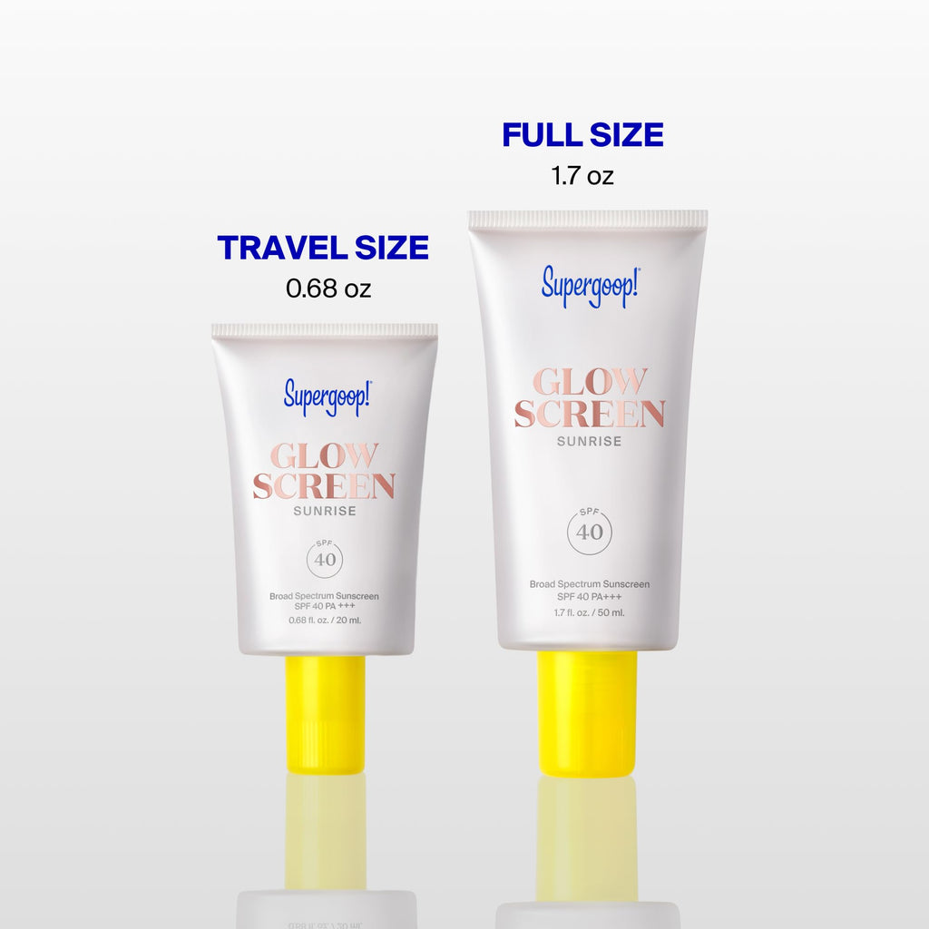 Supergoop! Glowscreen SPF 40, Sunrise (Champagne Glow) - 1.7 fl oz - Glowy Primer + Broad Spectrum Tinted Sunscreen - Helps Filter Blue Light - Hydration - Hyaluronic Acid & Vitamin B5