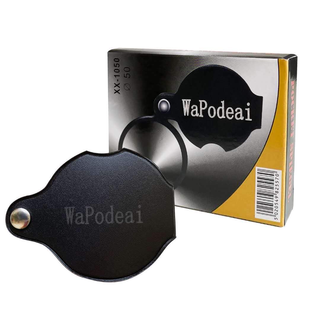 Wapodeai 2pcs 10x Small Pocket Magnify Glass