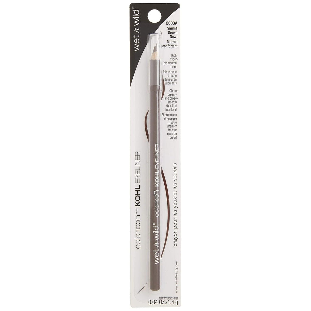 Buy now wet n wild Color Icon Kohl Eyeliner Pencil, Rich Hyper-Pigmented Color, Smooth Creamy Application, Long-Wearing Matte Finish Versatility, Cruelty-Free - Simma Brown Now! (Packaged) at indiglob india