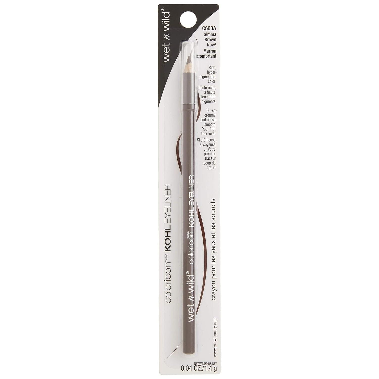 Buy now wet n wild Color Icon Kohl Eyeliner Pencil, Rich Hyper-Pigmented Color, Smooth Creamy Application, Long-Wearing Matte Finish Versatility, Cruelty-Free - Simma Brown Now! (Packaged) at indiglob india