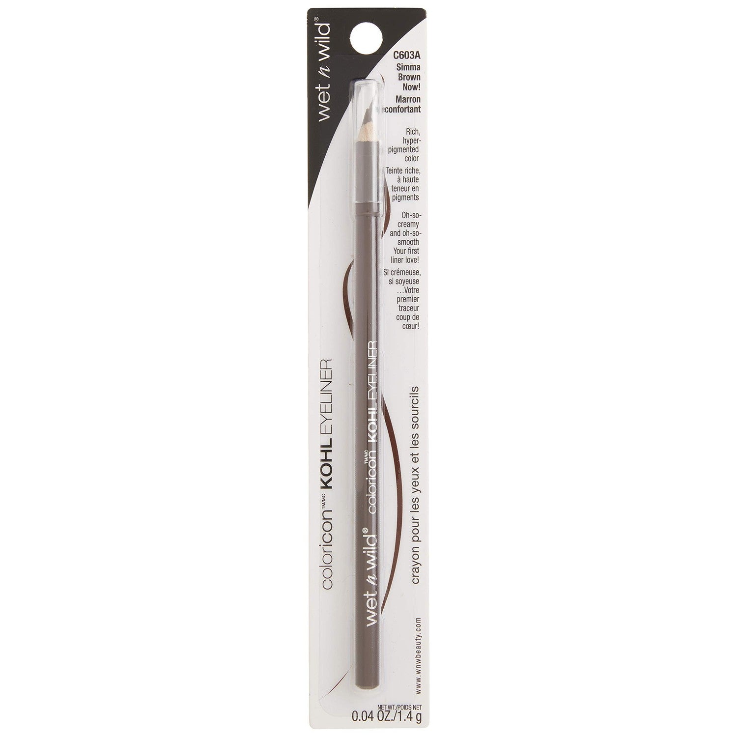 wet n wild Color Icon Kohl Eyeliner Pencil, Rich Hyper-Pigmented Color, Smooth Creamy Application, Long-Wearing Matte Finish Versatility, Cruelty-Free - Simma Brown Now! (Packaged)