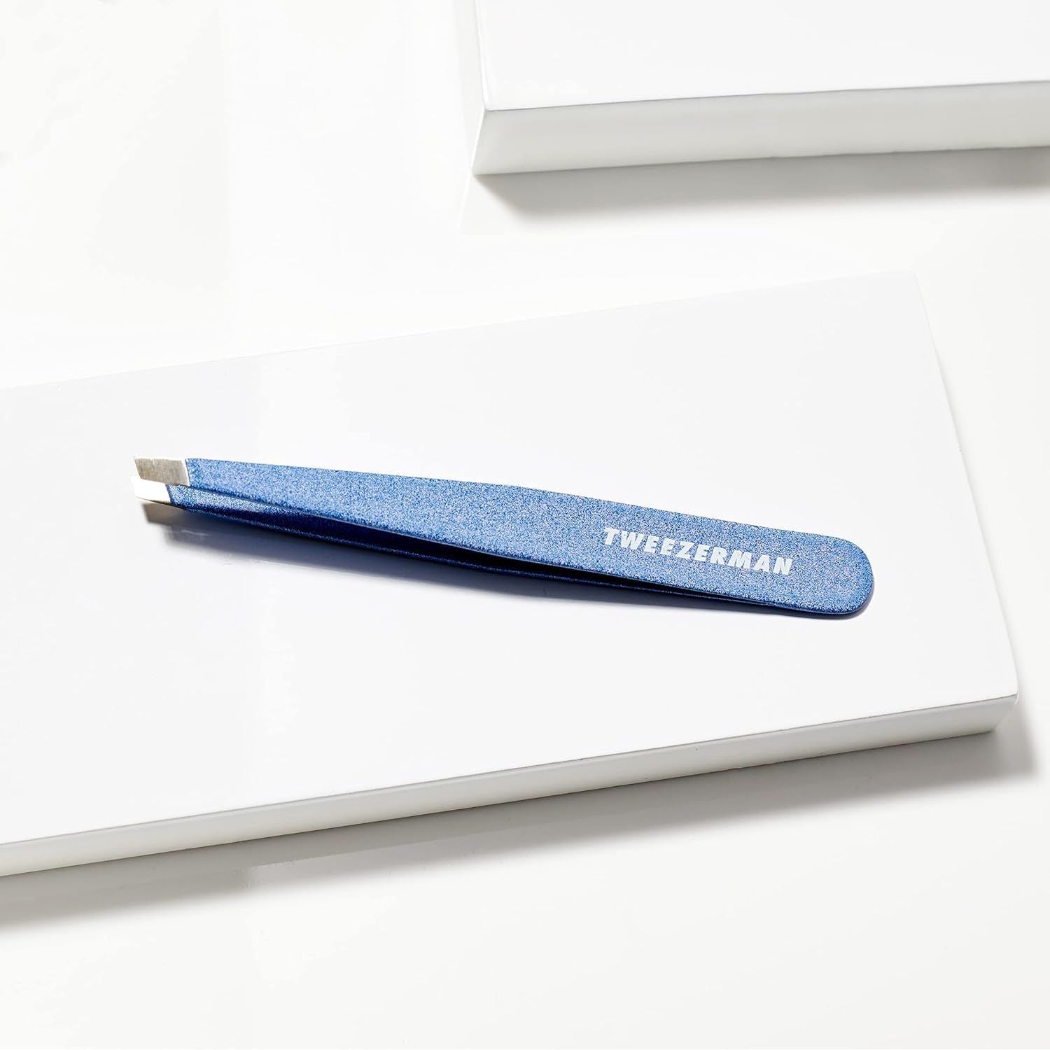 Buy now Tweezerman Stainless Steel Slant Tweezer - Eyebrow Tweezers for Women and Men (Sky Blue) at indiglob india