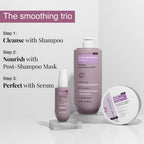Bare Anatomy Ultra Smoothing Shampoo for Dry and Frizzy Hair | Restores Smoothing & Texture by 37% | Powered By Carbohydrate Complex & Niacinamide | SLS & Paraben Free | Vegan | For Men & Women 750ml