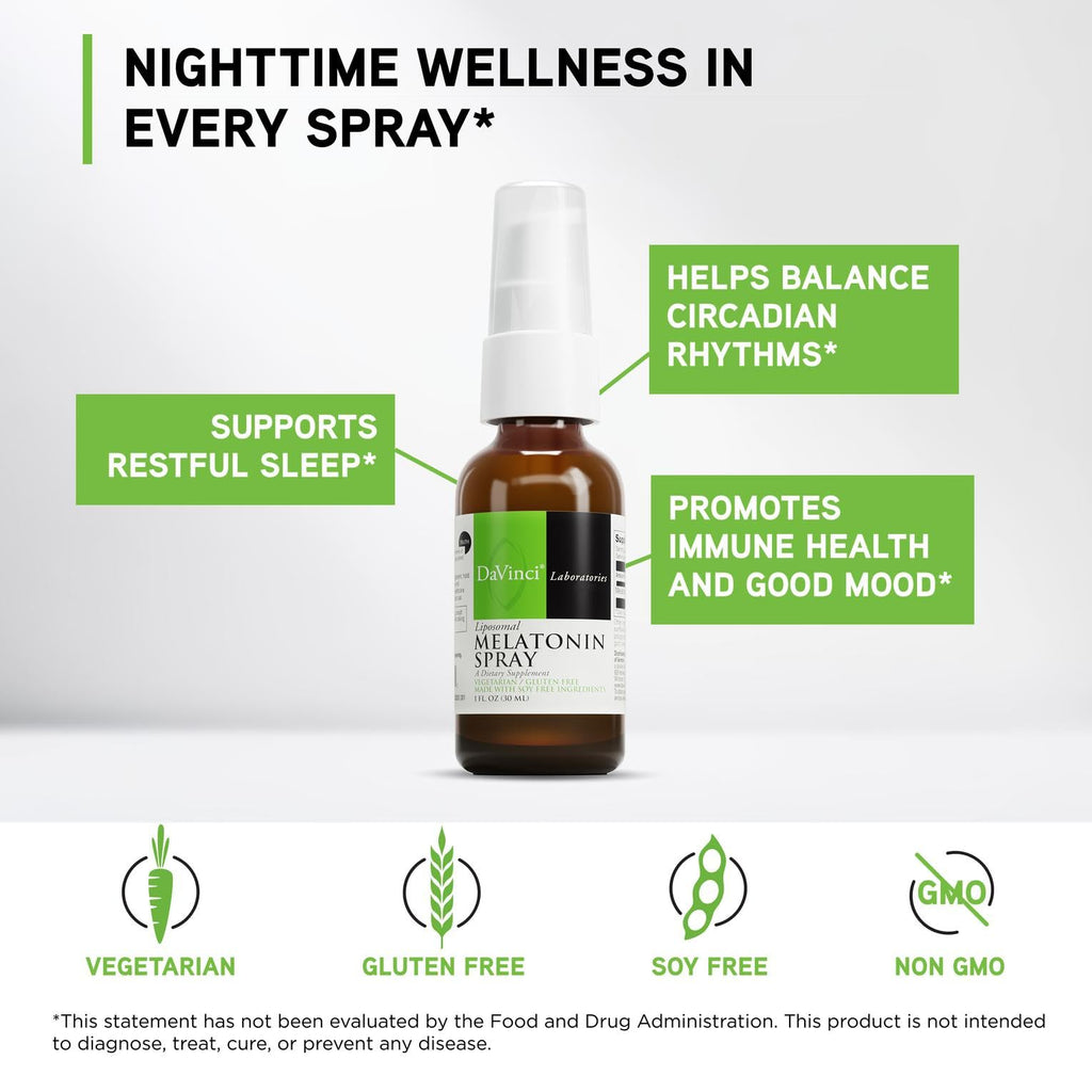 DAVINCI Labs Liposomal Melatonin Spray, 30 mL