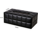 Buy now High-end Fashion PU Leather Tissue Box Holder Business Black, Rectangular Napkin Holder Drawer Paper Dispenser, Home Office Car Tissue Holder with Magnetic Bottom (Black Checkered) at indiglob india