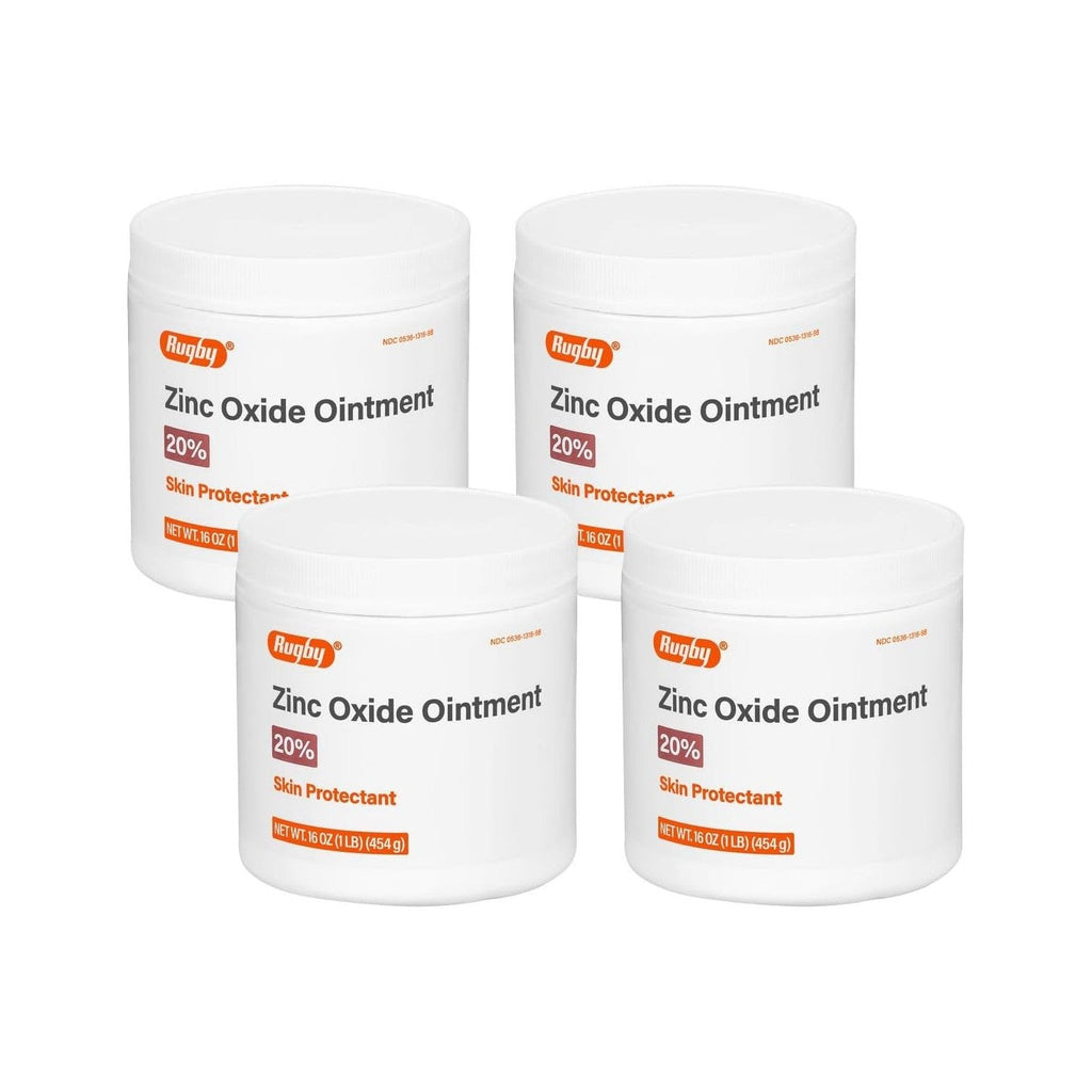 Buy now Rugby Zinc Oxide Ointment Skin Protectant - 20% - 16 Oz (1lb) (454 g) (4 Pack) 1 Pound (Pack of 4) at indiglob india