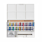 Buy now Winsor & Newton Cotman Watercolor Paint Set, Field Pocket Set, 12 Half Pan w/ Brush, Sponge, Bottle at indiglob india
