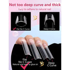 Buy now LIONVISON 504PCS No C Curve Clear Nail Tips for Acrylic Nails Professional, 3XL Extra Long Flat Tapered Square Nail Tips, 12 Sizes Half Cover Straight French Fake Nail Tips for Nail Salons Home at indiglob india