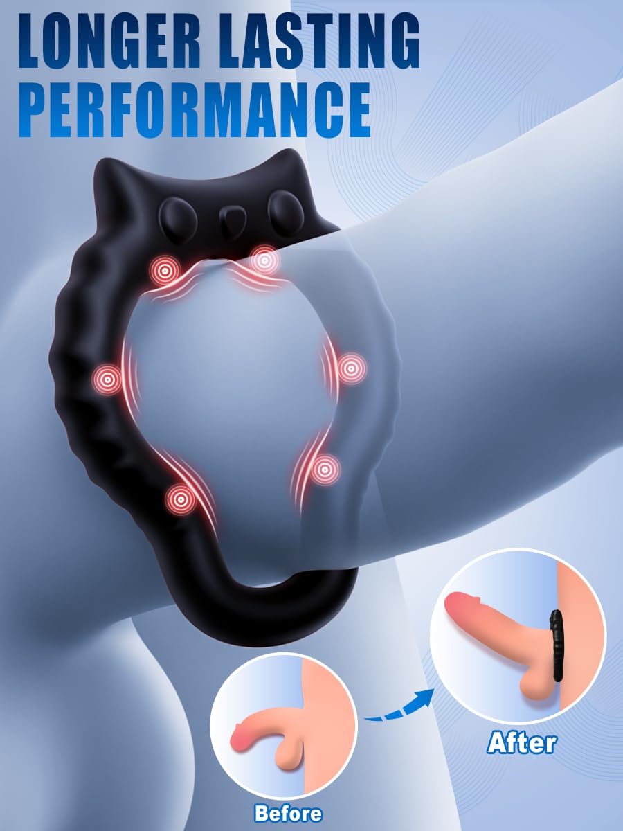 Adults Sex Toys Penis Ring, 3 Pack Premium Silicone Cock Rings for Men with Solid Performance for Extended Stamina, Cockring Sexual Stimulation Device Couples Sex Toys