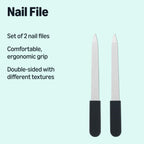 Amazon Essentials Sapphire Nail File, 2-Pack (Previously Amazon Basics)