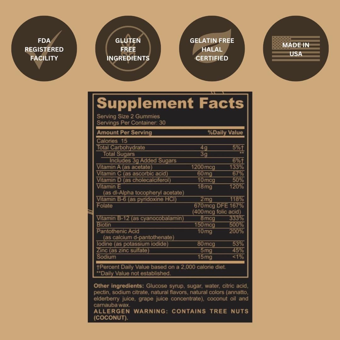 Black Girl Vitamins Look Good Feel Good Bundle – Hair Skin & Nails, Vitamin D3 2000IU & Once a Day Multivitamin - Women's Supplement Bundle – Energy, Immunity & Beauty Support