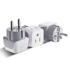 Buy now Ceptics Schuko Germany, France Plug Adapter, Dual Input - Ultra Compact Light Weight - Usa to Russia, South Korea Travel Adaptor Plug - Type E/F (3 Pack) at indiglob india