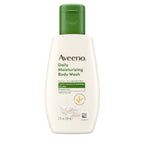 Aveeno Daily Moisturizing Body Wash, Lightly Scented, 2 fl. oz | For Sensitive, Dry Skin, Prebiotic Oat, Gently Cleanses & Nourishes, Travel-sized