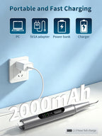 Plaque Remover for Teeth - Teeth Cleaning Kit Tartar Remover for Teeth with LED Light & 5 Adjustable Modes, USB C Rechargeable, 4 Replaceable Heads&6 Dental Tools, IPX7 Waterproof for Home Use