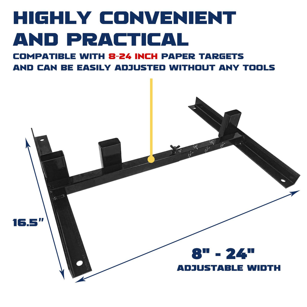 Highwild Adjustable Target Stand Base for Paper Shooting Cardboard Silhouette H Shape Stand Base for Shooting Range 1x2 Wooden Target Station Setup - 1 Pack