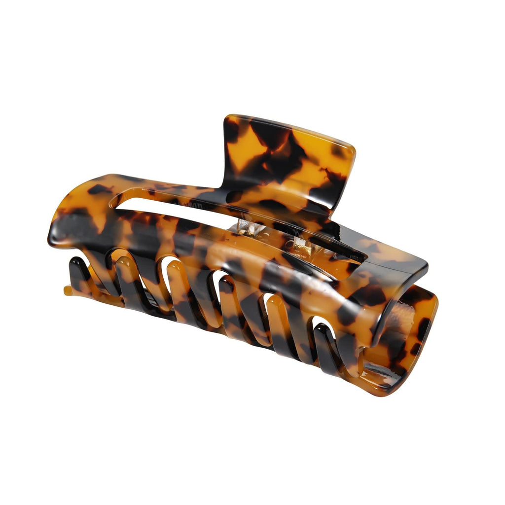 4Pcs Hair Claw Clips, Acetate Hair Banana Barrettes, French Butterfly Jaw | Hair Clips, Mermaid Color Crab Hairpin, Leopard Print Stylish Hair Accessories for Women Girls