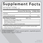 Sports Research® Tart Cherry Fruit Complex 800mg, 60 Softgels | Made from Montmorency Tart Cherries | Non-GMO, Gluten Free, 60 Servings