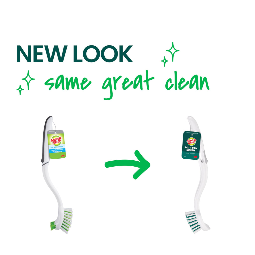 Scotch-Brite Pot Pan & Dish Brush, Scrub Brushes for Cleaning Kitchen and Washing Dishes, 1 Count