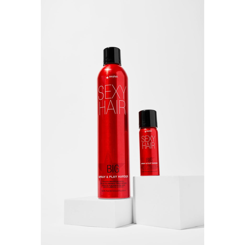 SexyHair Big Spray & Play Harder Firm Volumizing Hairspray | All Day Hold and Shine | Up to 72 Hour Humidity Resistance