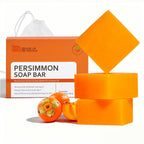 Persimmon Soap Bar for Body Odor Control, Japanese Persimmon and Tea Tree Deodorizing Soap for Nonenal Aging Odor, Men and Women, Gentle Non Drying, Pack of 3