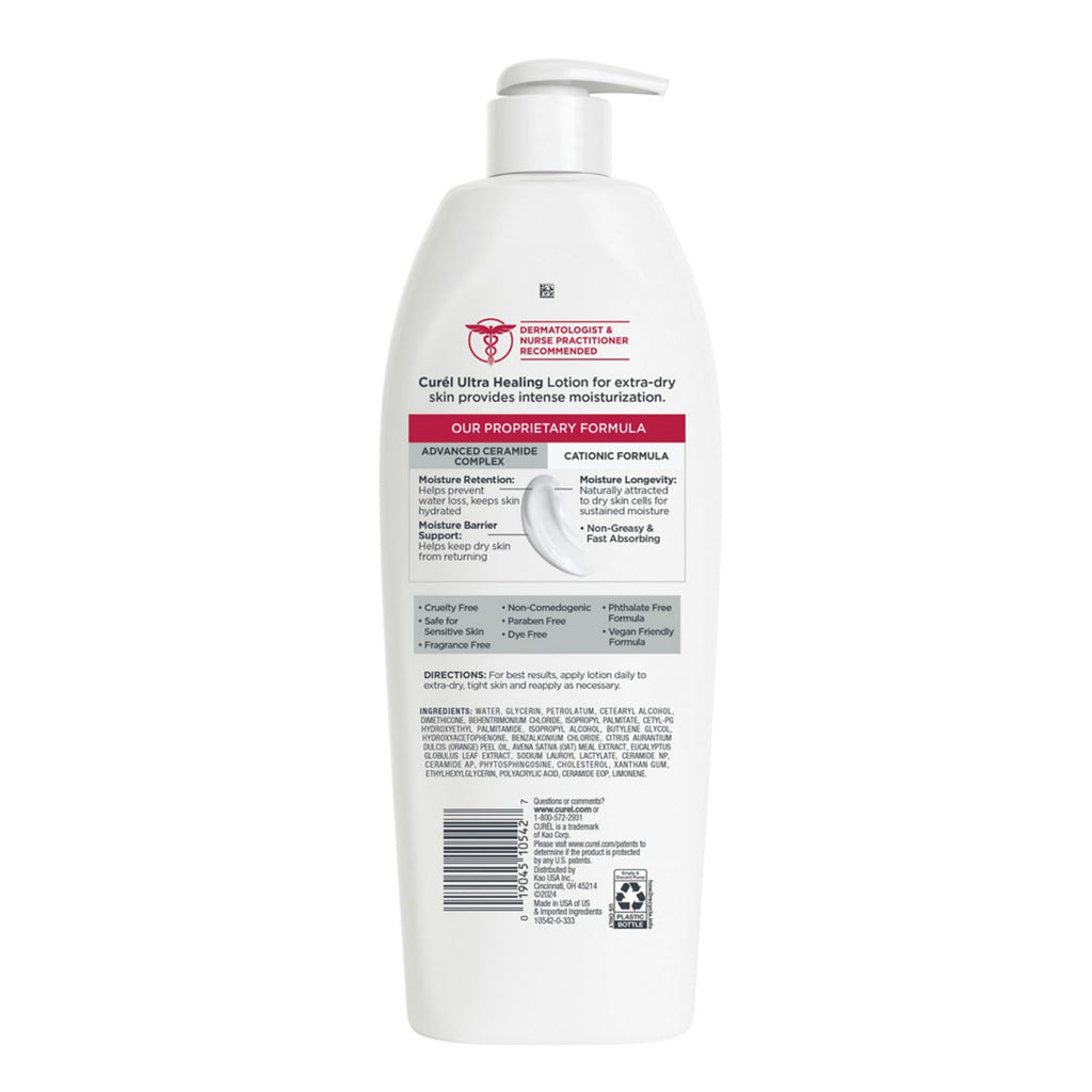 Buy now Curel Ultra Healing Intensive Fragrance-Free Lotion For Extra-Dry Skin, Dermatologist Recommended, Ideal for Sensitive Skin, Cruelty Free, Paraben Free, 20 Oz at indiglob india