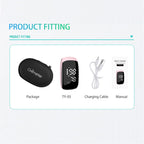 Oximeter, Blood Oxygen Meter, Fingertip Pulse Oximeter, Rechargeable Pulse Oximeter, Accurate Rapid Blood Oximeter SpO2 Reading Outdoor Sports Wide Use (Pink)