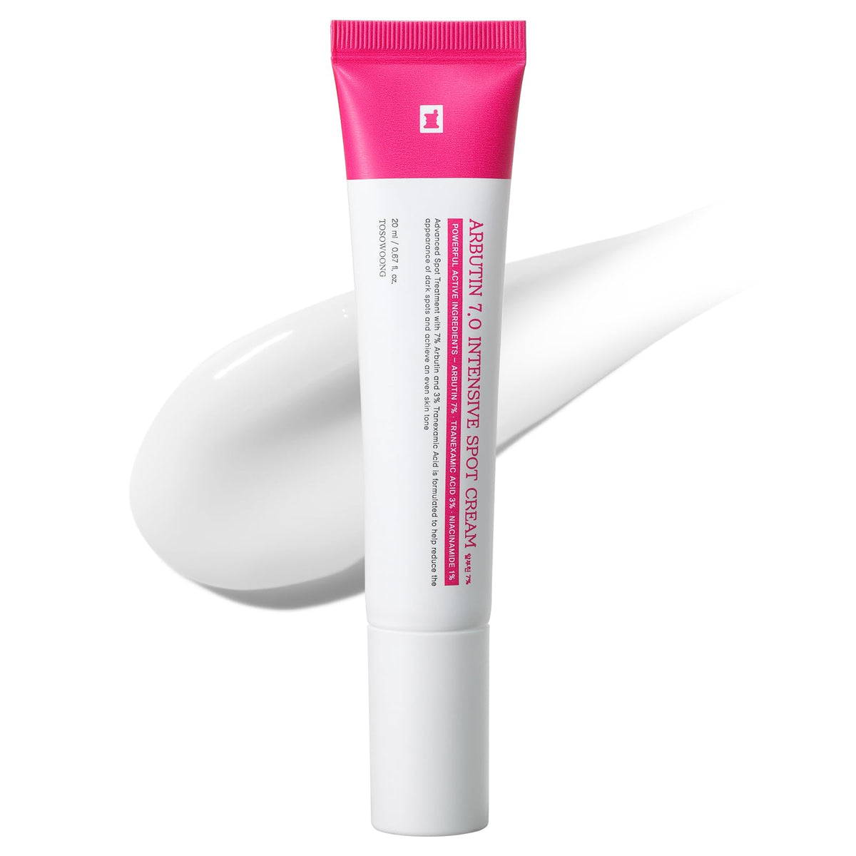 TOSOWOONG Arbutin 7% Intensive Spot Cream for Dark Spots, Freckles, Glow