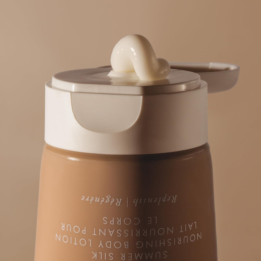 Buy now Summer Fridays Summer Silk Nourishing Body Lotion - Hydrating Body Lotion with Hyaluronic Acid, Shea Butter, Grapeseed Oil, and Cocoa Butter - Non-Greasy Moisturizer for Dry Skin (6.7 Fl Oz) at indiglob india