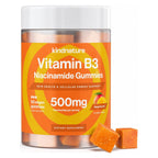kindnature Vitamin B3 Niacinamide Gummies 500mg – Flush-Free Niacin Supplement – Supports Skin, Energy & Nervous System Wellness – Vegan, Gluten-Free, Soy-Free – 90 Gummies
