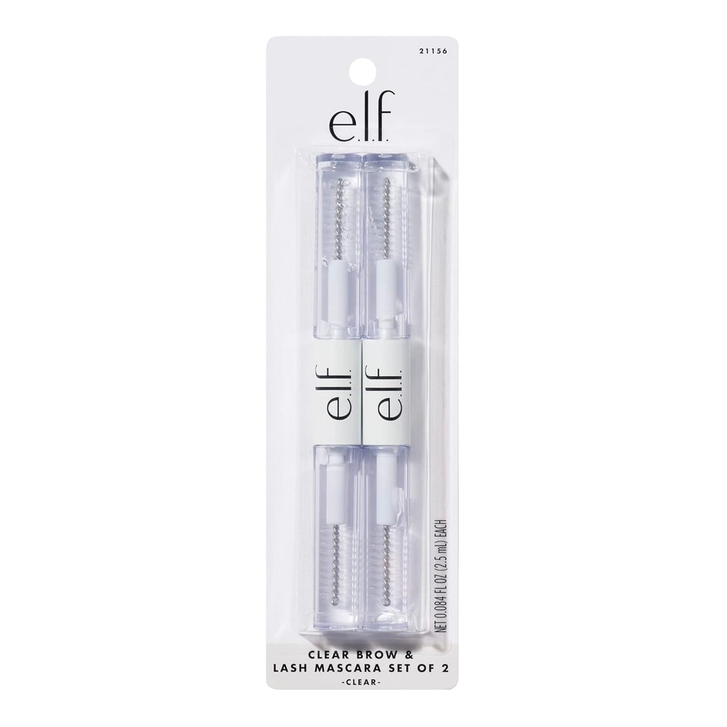 Buy now e.l.f. Clear Lash & Brow Mascara 2-Pack, Conditioning Clear Brow & Lash Gel For Grooming, Defining & Separating, Long-Lasting, Vegan & Cruelty-Free at indiglob india