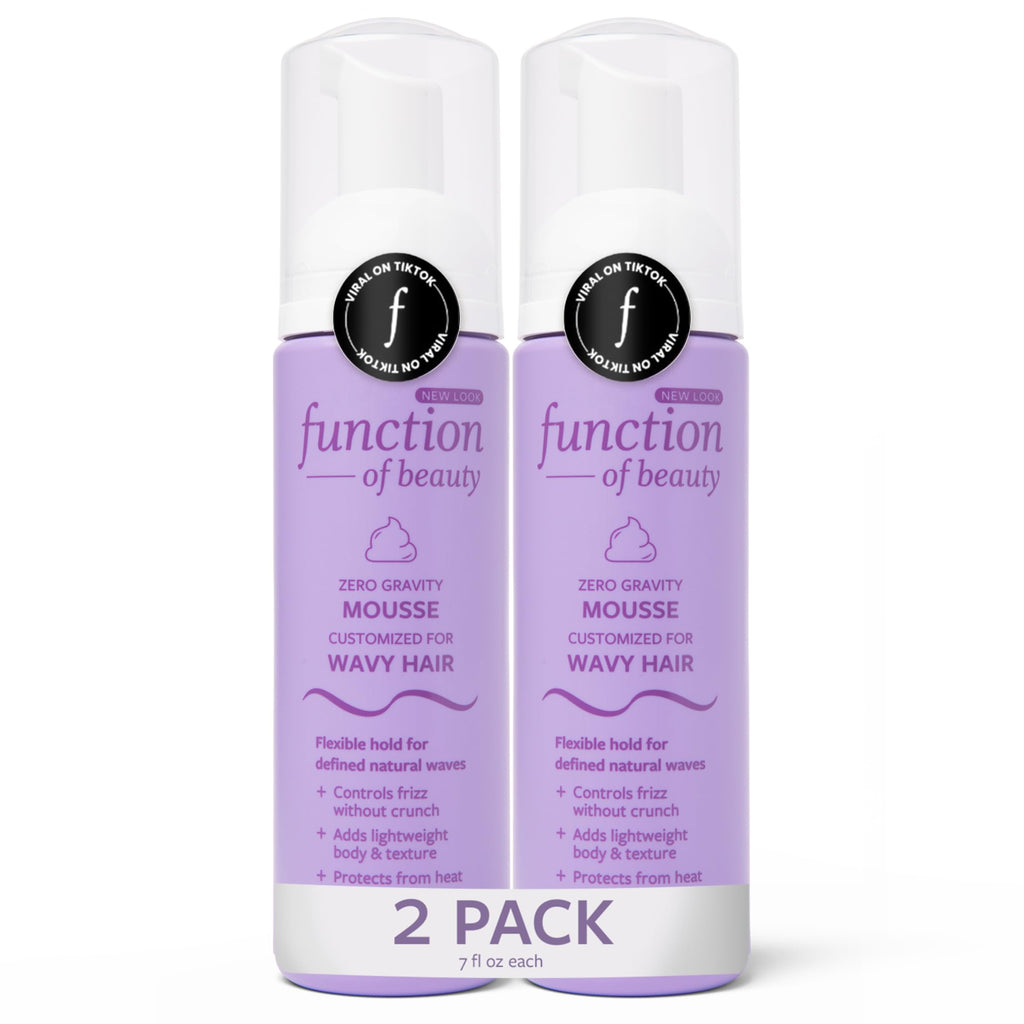 Function of Beauty Wavy Hair Mousse for Styling - Anti-Frizz Hair Styler | Adds Volume & Defines Natural Waves - Volumizing & Texturizing Lightweight Styling Foam - Flexible Hold - Hair Care Products