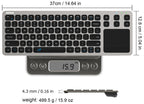 Buy now Arteck 2.4G Wireless Touch TV Keyboard with Easy Media Control and Built-in Touchpad Mouse Solid Stainless Ultra Compact Full Size Keyboard -Connected Computer, Smart TV, HTPC at indiglob india