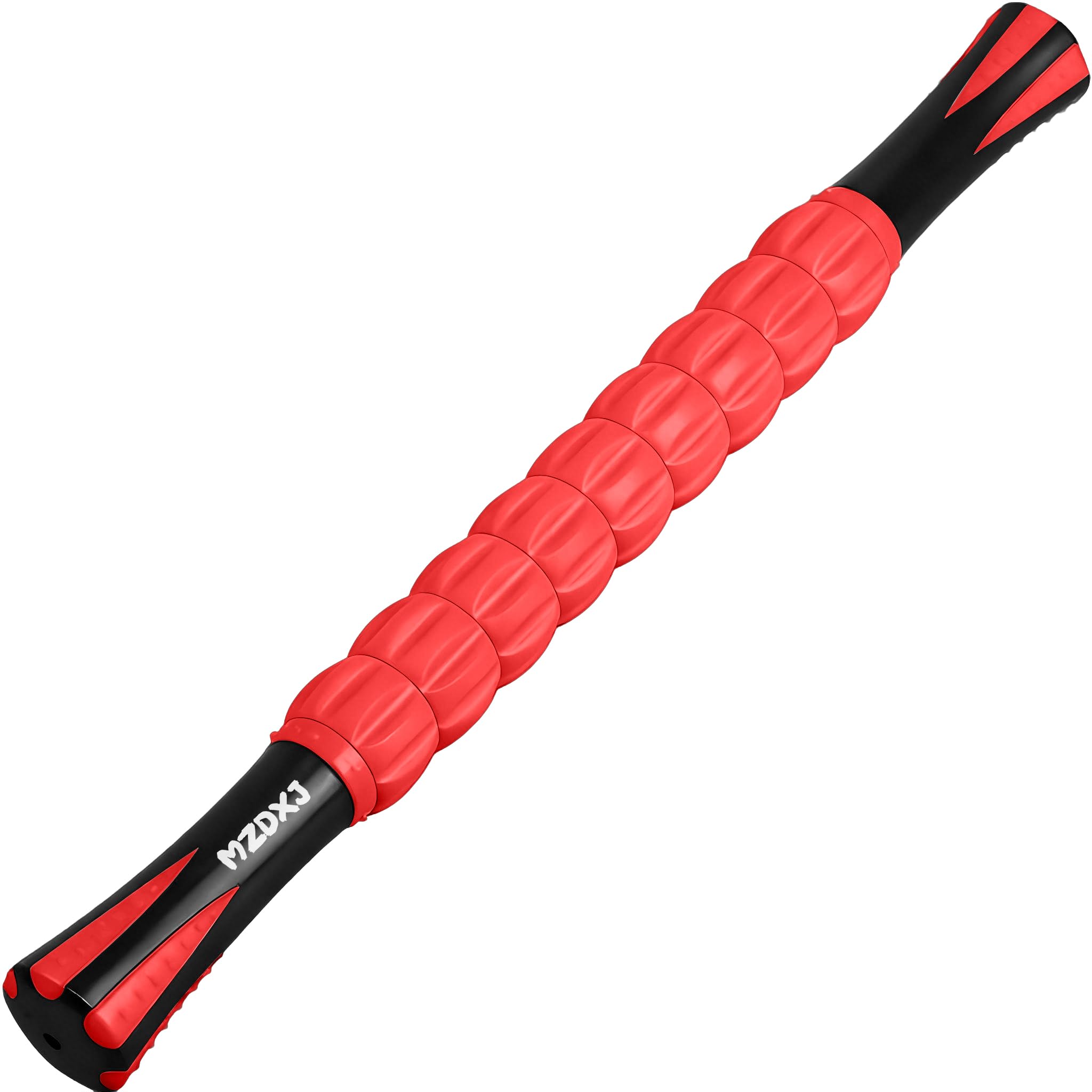 Buy now Muscle Roller Massage Roller Stick- Deep Tissue Fascia Blaster for Myofascial Pain Relief, Lymphatic Drainage & Body Sculpting, Handheld Physical Therapy & Recovery Tool (Black White-24 inch) Red at indiglob india