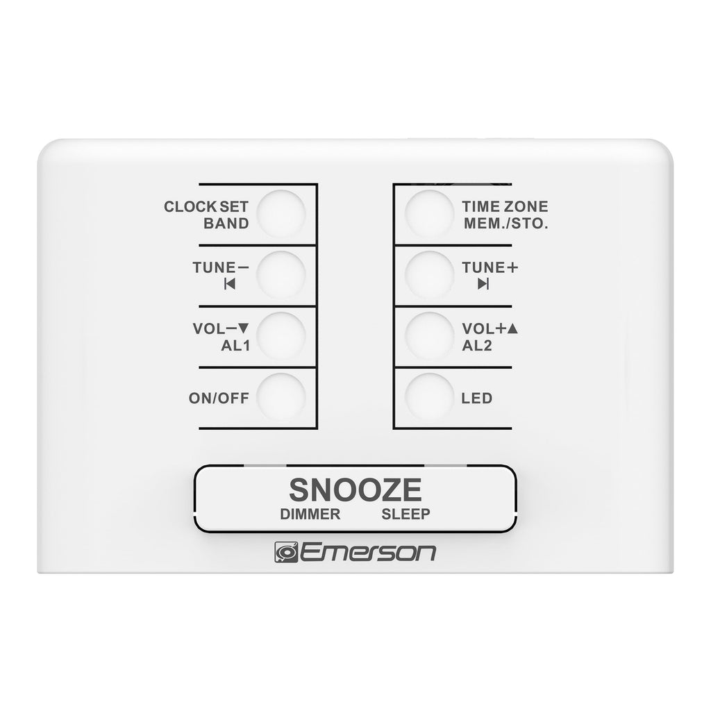 Buy now Emerson CKS1500 SmartSet Dual Alarm Clock Radio with AM/FM, 0.9” Blue LED Display, 4-Level Dimmer, Blue Accent Light, Sleep Timer & Auto Time Setting at indiglob india