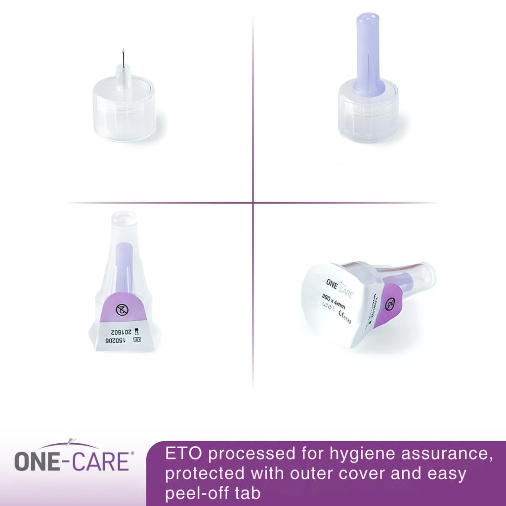 ONE-CARE Pen Tips, 31G x 5mm, Ultra-Fine, Twist-On Design, 100 Count