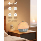 Sunrise Alarm Clock, White Noise Sound Machine, Sunlight Alarm Clocks for Bedrooms, 9 Natural Wake Up RGB Night Light, 30 Soothing Sounds for Heavy Sleepers, Baby, Kids, Adults