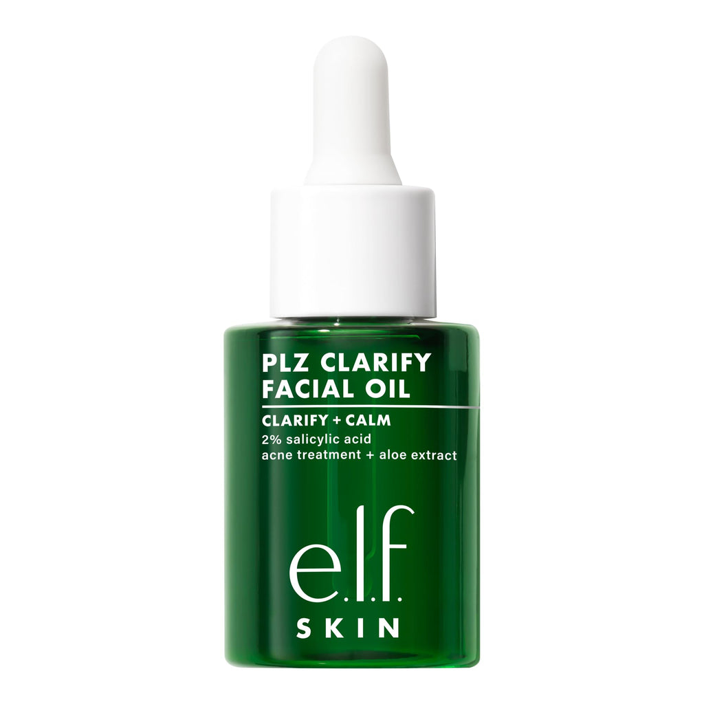 Buy now e.l.f. SKIN PLZ Clarify Facial Oil, Face Oil For Treating & Preventing Acne, Helps Calm Redness, Made with Salicylic Acid, Vegan & Cruelty-Free, 1 oz at indiglob india