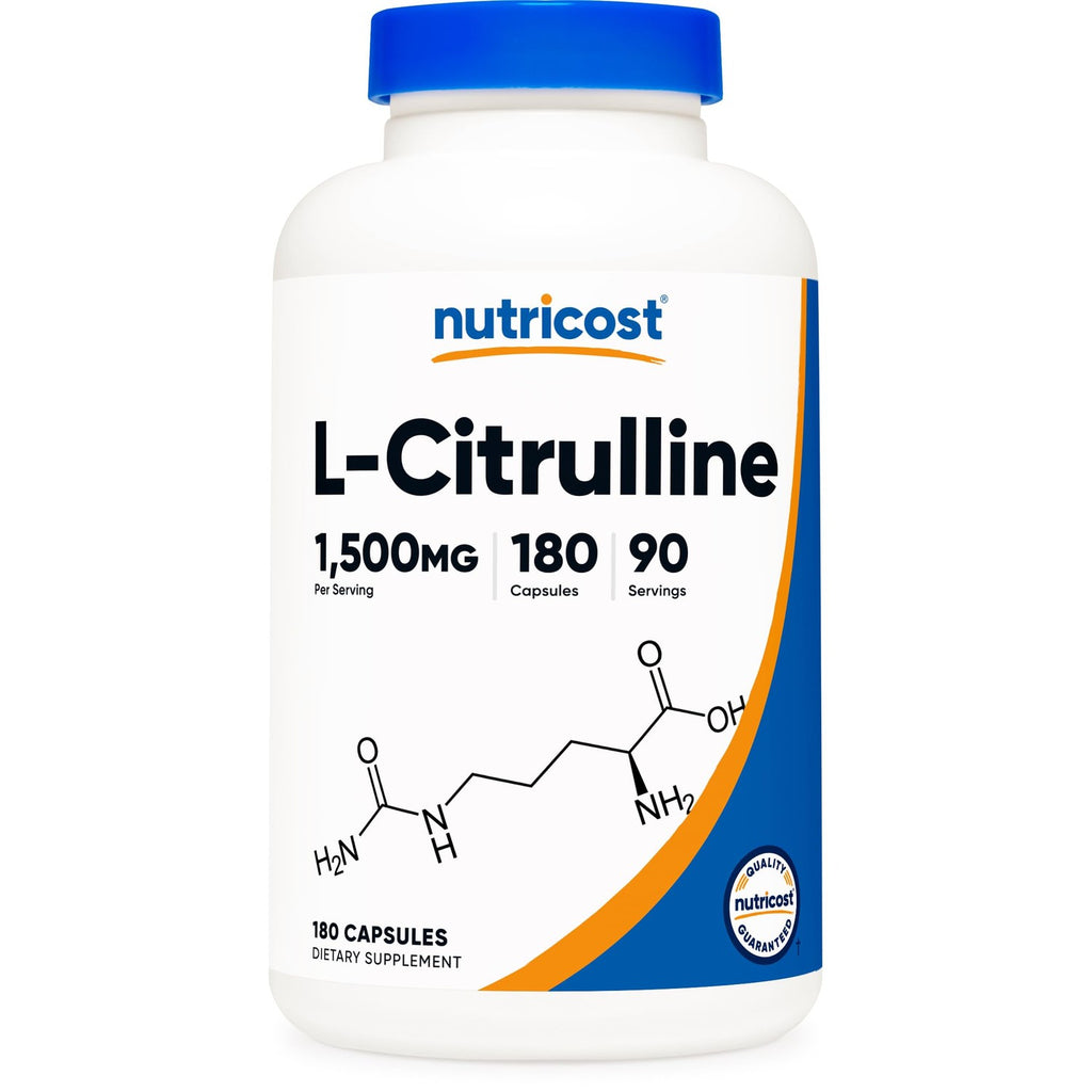 Nutricost L-Citrulline 500mg, 120 Capsules, 60 Servings | Gluten Free, GMO-Free, 1000mg Per Serving, 60 Servings