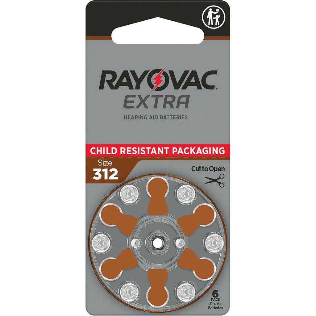 Rayovac Extra Advanced, size 312 Hearing Aid Battery (pack 60 pcs)
