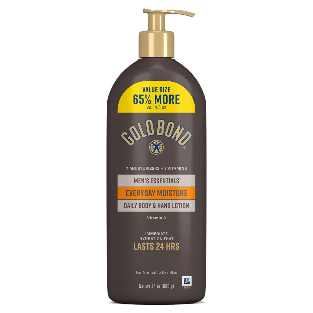 Buy now Gold Bond Men's Essentials Everyday Moisture Daily Body & Hand Lotion, 14.5 oz., With Vitamin C 24 Fl Oz (Pack of 1) at indiglob india