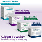 Reduces Fine Lines and Wrinkles in 6 weeks or Less, CLEAN SKIN CLUB Healthy Aging Clean Towels® XL, Disposable Face Towels, XL - 1 Pack (50 count)