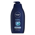 Buy now NIVEA MEN Cool Body Wash, Icy Menthol and Yuzu Scent, 3-in-1 Men's Body Wash, Face and Hair, Paraben Free, pH-Skin Friendly, 16.9 Fl Oz Bottle, Pack of 3 at indiglob india