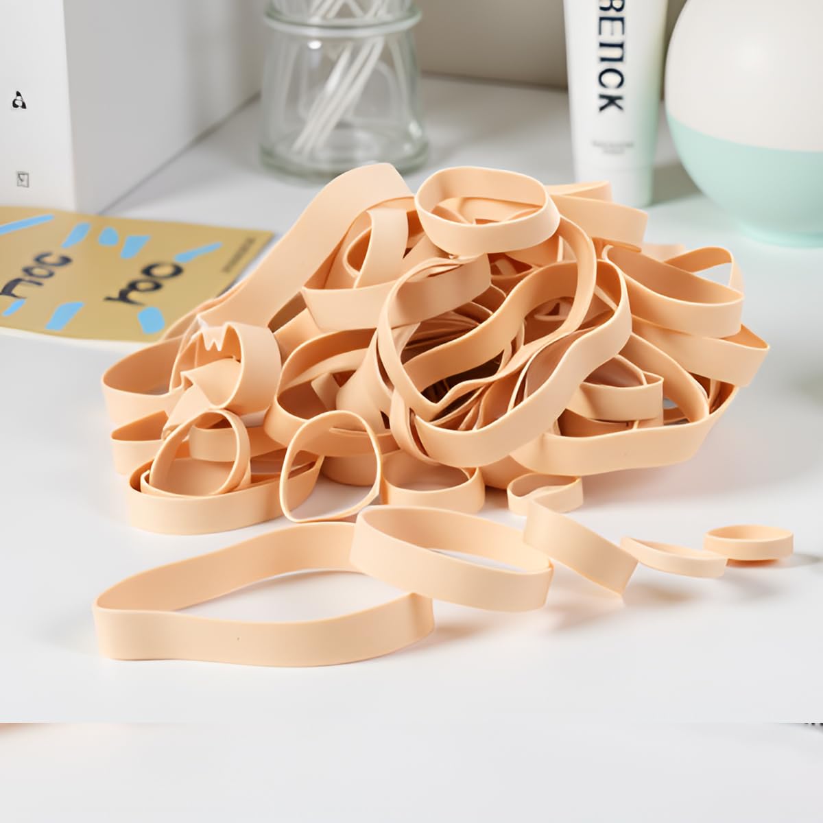 Rubber Bands Assorted Sizes 65Pcs Wide Big Thick Elastic Bands Heavy Duty