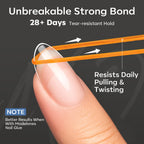 Modelones Short Almond Nail Tips offer a strong, tear-resistant hold for 28+ days. Order online for fast delivery.