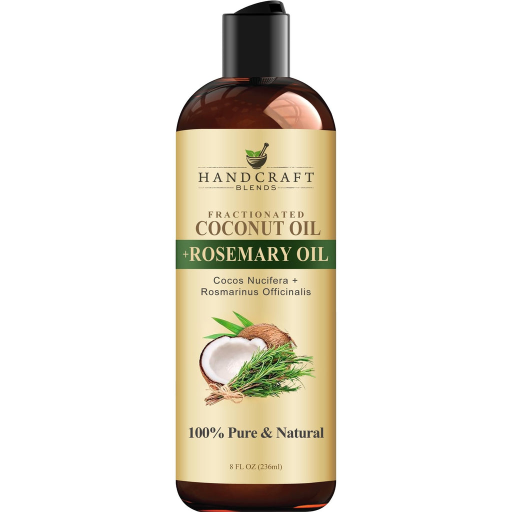 Handcraft Blends Fractionated Coconut Oil - 16 Fl Oz - 100% Pure and Natural - Premium Grade Carrier Oil for Skin, Hair and Body - Massage - Hair Tonic