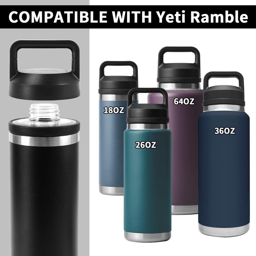 UXIETIN Replacement Lid Cap Compatible with Yeti Rambler Bottle