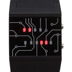 Buy now getDigital Binary Wrist Watch for Professionals with LED Lights - A Black Digital Clock That depicts The time as Binary Code at indiglob india