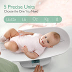 Momcozy Baby Scale, Weight, Height and Weighted Feeds, Removable Tray,
