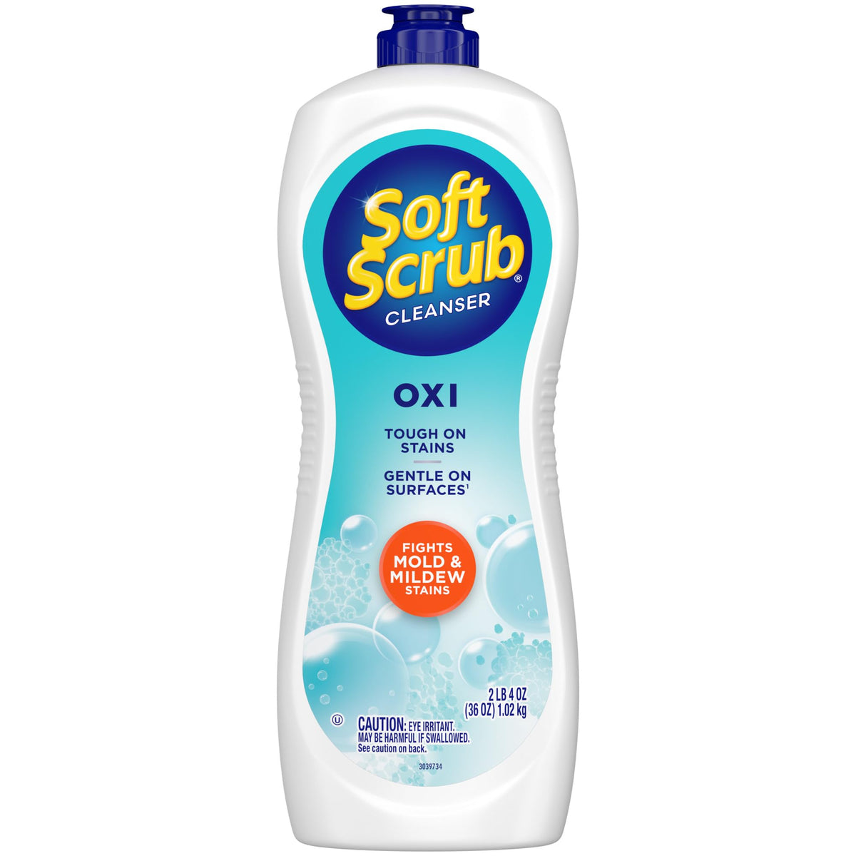 Soft Scrub Cleanser, Oxi, 36 Oz, Multi Surface Cleaner, Boosted With Borax